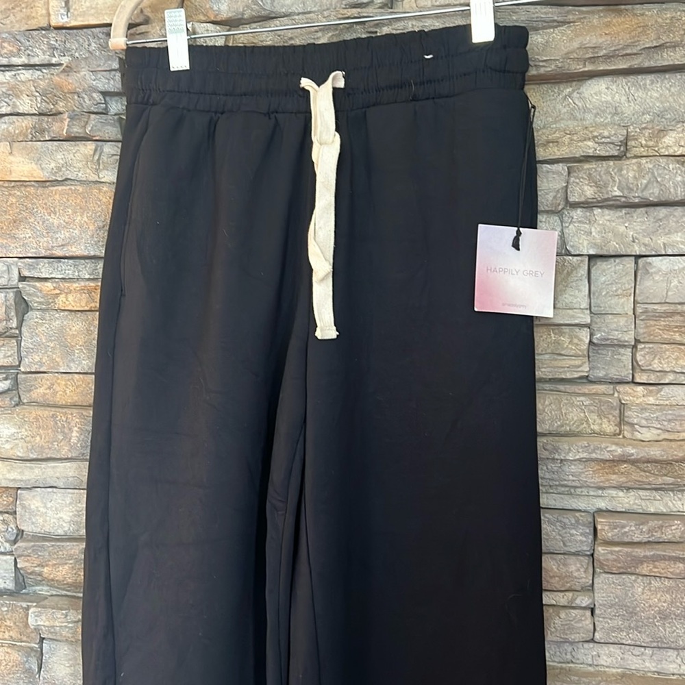 Happily gray brand super soft sweatpants wide leg